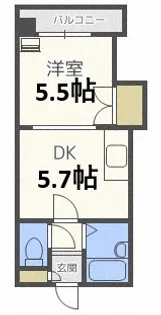 プロシード本通【2階】の間取り