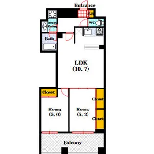 レジディア心斎橋ウエスト【11階】の間取り