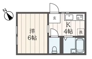 レビアス栗田谷【1階】の間取り