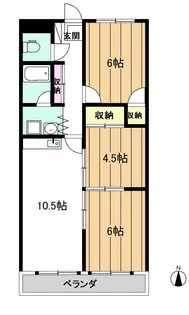 パレプラーンス【1階】の間取り