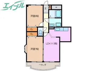 エスポワールII【3階】の間取り