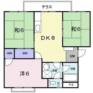 シティハイツ河野【1階】の間取り