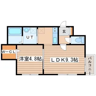 クリビア二十四軒【1階】の間取り