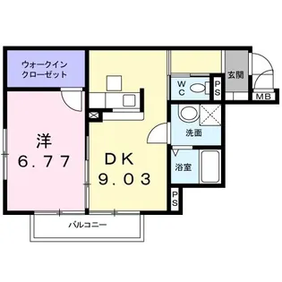 メルヴェイユ II番館【1階】の間取り