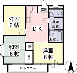 ヤマト永山ハウス【3階】の間取り