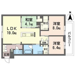 グリシナ【3階】の間取り