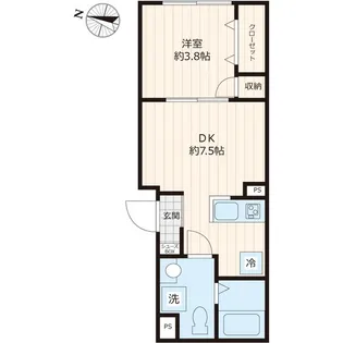 セレス神楽坂【1階】の間取り