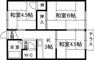 ハイツ松本【1階】の間取り
