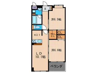 サンクチュアリ二条城【5階】の間取り