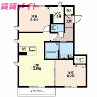 ミモア【2階】の間取り