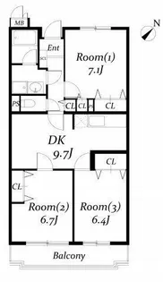 ラフィネ幕張本郷【5階】の間取り