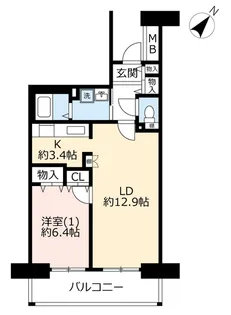 URグリーンプラザ幕張【7階】の間取り