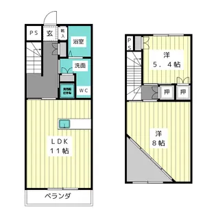 グラース長久手【2階】の間取り