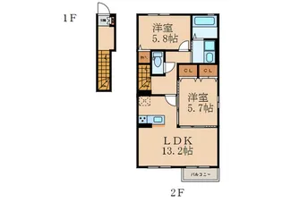 Maison Blanche【2階】の間取り