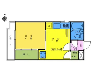 香山ビル【2階】の間取り