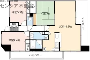 グランアッシュ野江【9階】の間取り