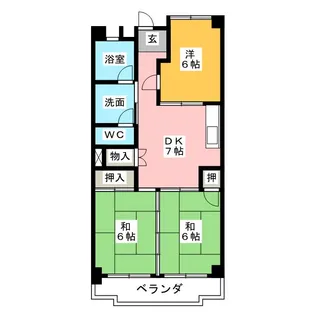 アクタス池上台【4階】の間取り