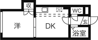 メゾンエクレーレ中の島【6階】の間取り