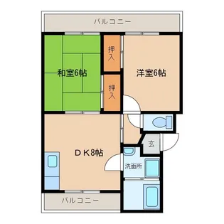 ルミウス北鳥生1【2階】の間取り