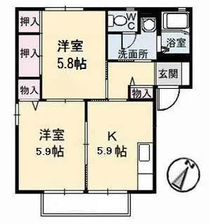 ハイム長田 A棟【1階】の間取り