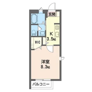 アスセーナ杉田【1階】の間取り