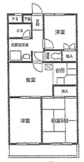モンブラン田奈【1階】の間取り