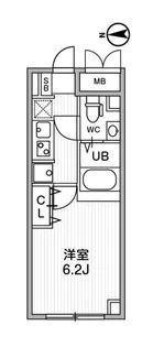 ウェルスクエアイズム中延【2階】の間取り