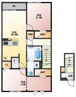 エミネント長田I【2階】の間取り