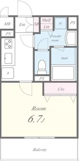 グランディール調布【2階】の間取り