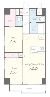 トランキーユ浅草【7階】の間取り