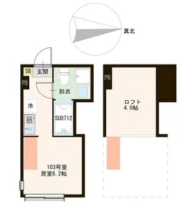ル・リヴァージュ中川【1階】の間取り