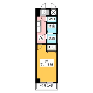 びい10植田【3階】の間取り