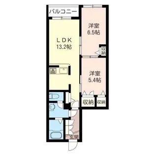 アルカンシエル喜沢【1階】の間取り