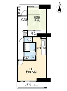 URアーベイン堺市駅前【7階】の間取り