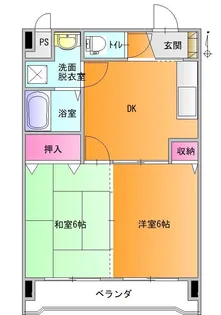YMO南原マンション【4階】の間取り
