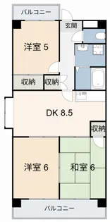 ルミエール東新【5階】の間取り