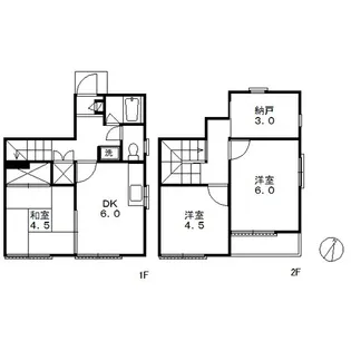 【へーベルメゾン】メゾネット領家南の間取り