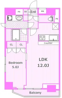 グラマシー横濱関内【9階】の間取り