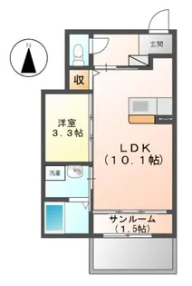 サンシャイン石津 B棟【1階】の間取り