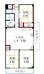 イートス立川【2階】の間取り