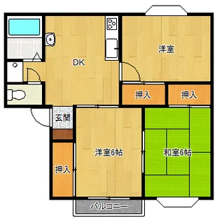 メゾン・カルムA【2階】の間取り