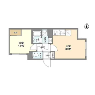 ウェルスクエア西大井【1階】の間取り