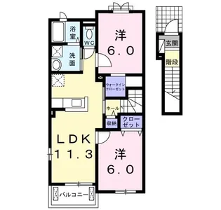 メゾン ド ソレイユ【2階】の間取り