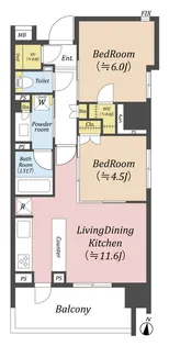 ザ・パークハウスアーバンス白金【5階】の間取り