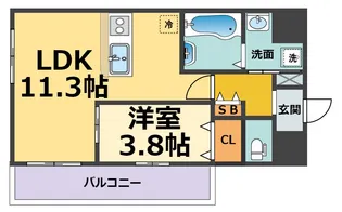 ハイズコート武庫川【6階】の間取り