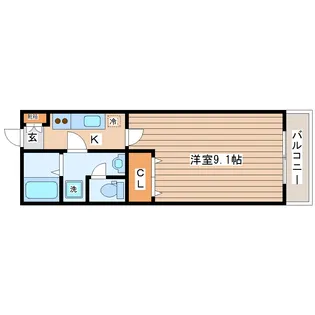 リビングステージ広瀬川【3階】の間取り