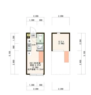 ハーモニーテラス小岩EASTII【2階】の間取り