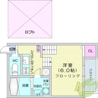 エスぺランサ河原町【1階】の間取り
