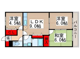 ベルドゥムール鎌ケ谷【3階】の間取り