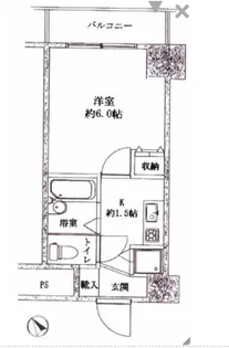スカイコート三田慶大前【8階】の間取り